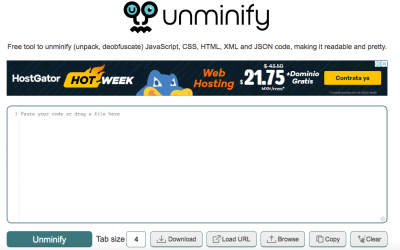 UNMINIFY – DESMINIFICAR CÓDIGO